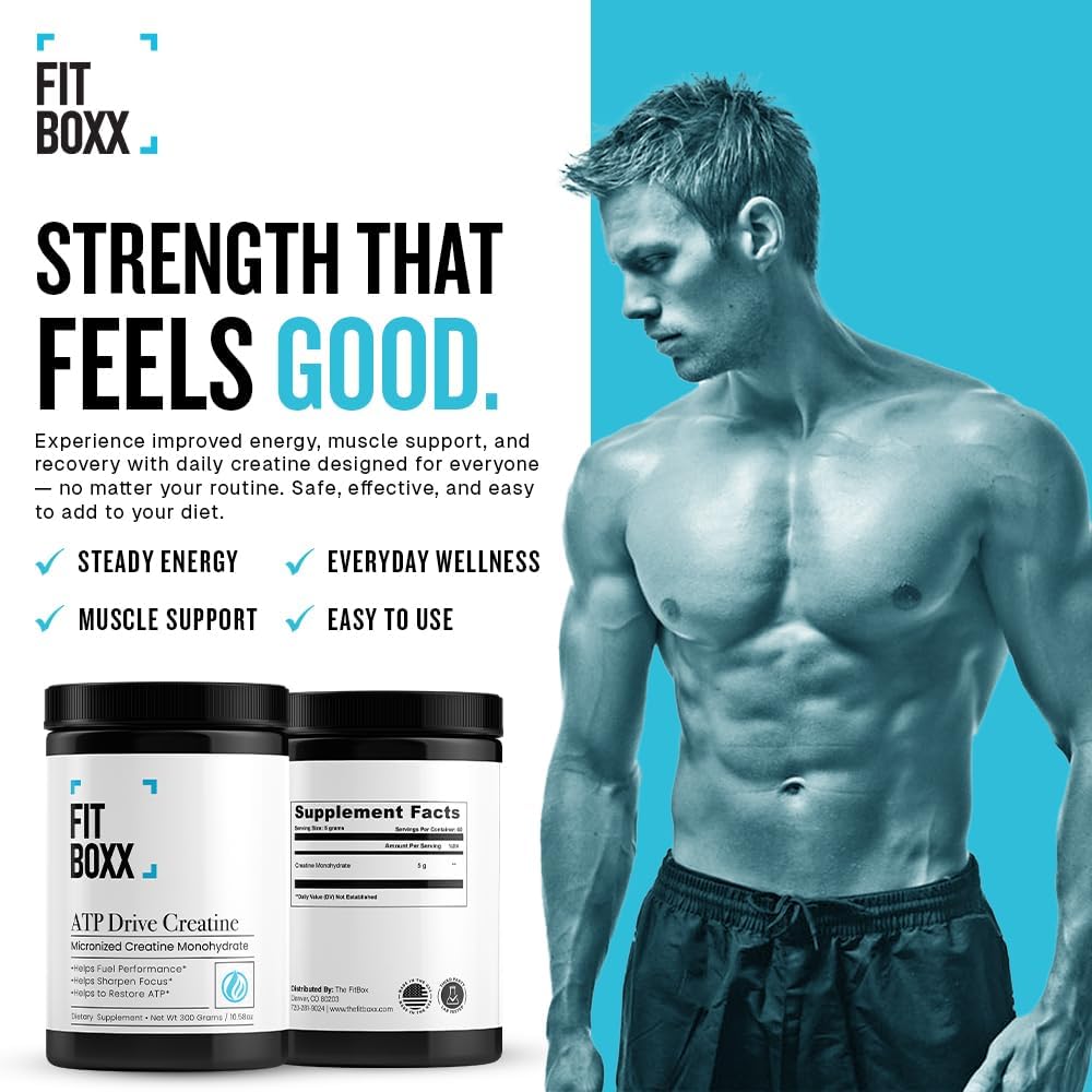 ATPDrive Micronized Creatine Monohydrate Powder | 5g High Absorption Creatine Supplement for Strength, Muscle Recovery & Focus – Unflavored, Vegan, Non-GMO, Gluten-Free, 60 Servings - Image 9