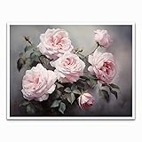 Farmhouse Still Life Pictures Living Room Warm Neutral Flower Floral Blossom Paintings Art Deco Wall Art for Kitchen Rustic Vintage Decor for Bedroom Antique French Poster 11x14in Unframed