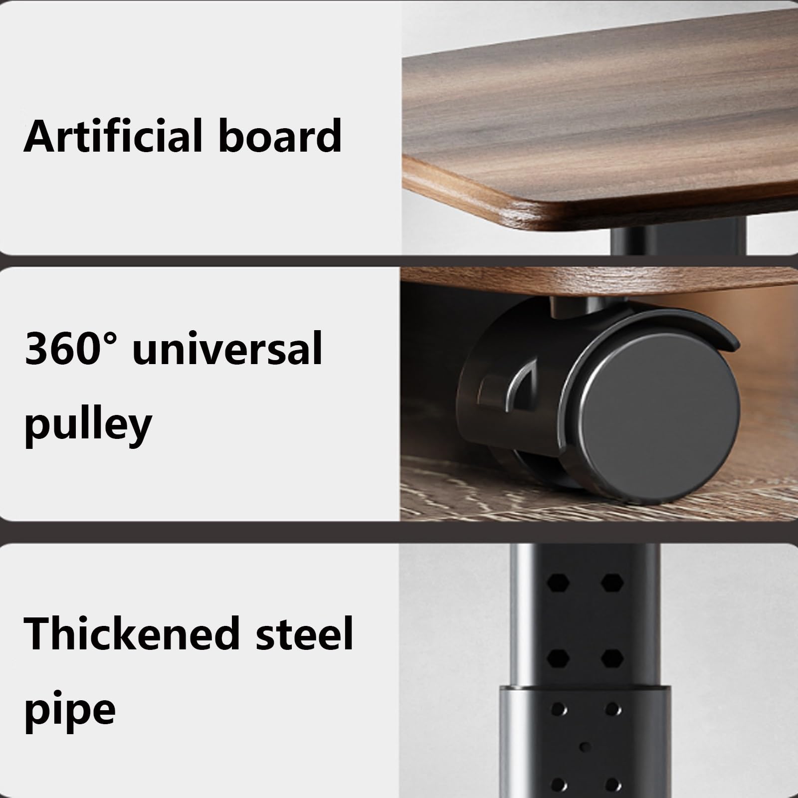 Mesa auxiliar en forma de C de altura ajustable con ruedas giratorias, mesa deslizante debajo del sofá, mesa para sala de estar, dormitorio, espacio pequeño, bandeja de TV moderna