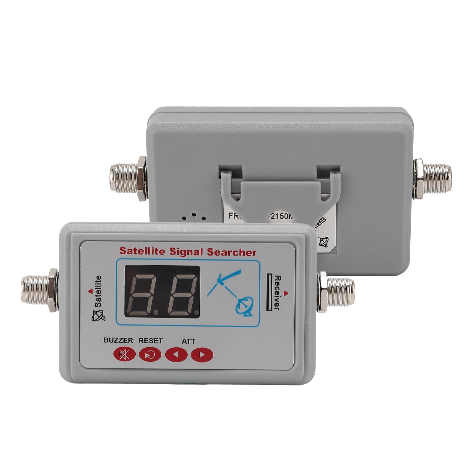 Buscador de Señal Satelital 950-2150MHz con Amplificador de Zumbador, Retroiluminación, Buscador de Señal Satelital Fácil para LNB, Receptor, Medidor de Buscador de Señal