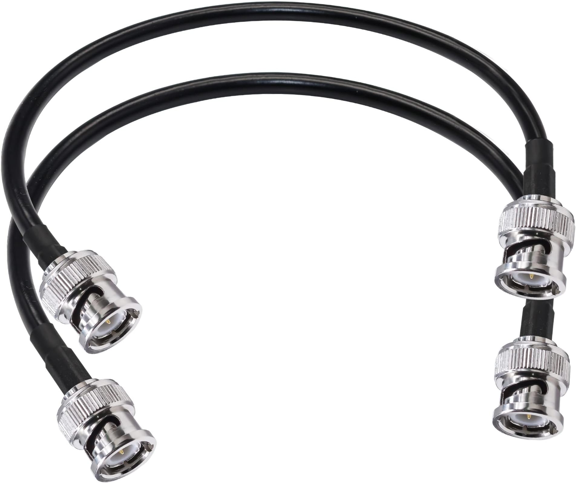 BNC Male to BNC Male Coax Cable 12inch(30cm) 2 Pack RG58