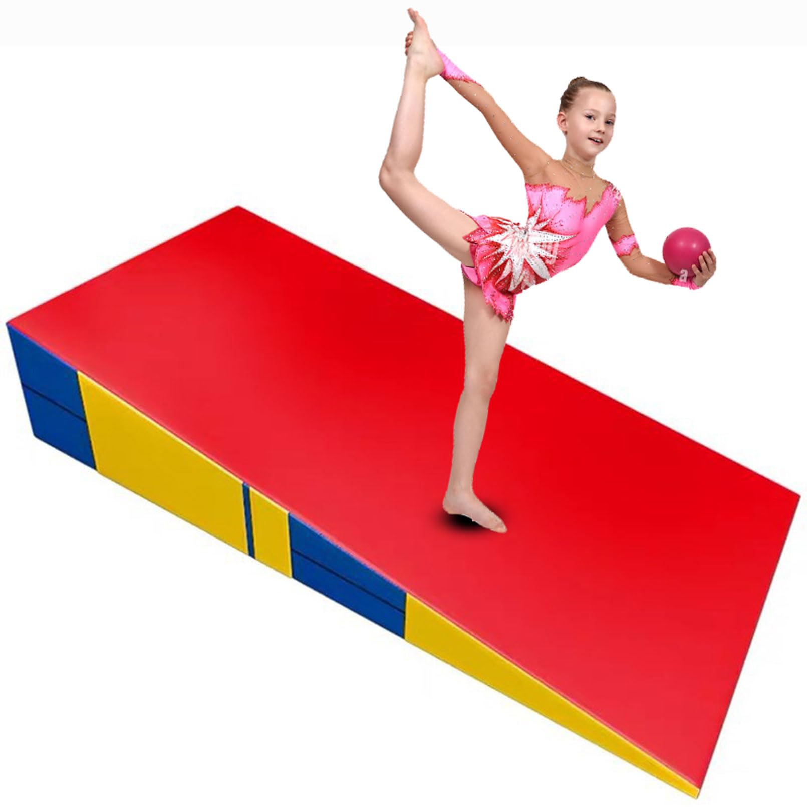 Amazon | 子供のスポーツの体操の傾斜路のマット、折る体操の傾斜路の