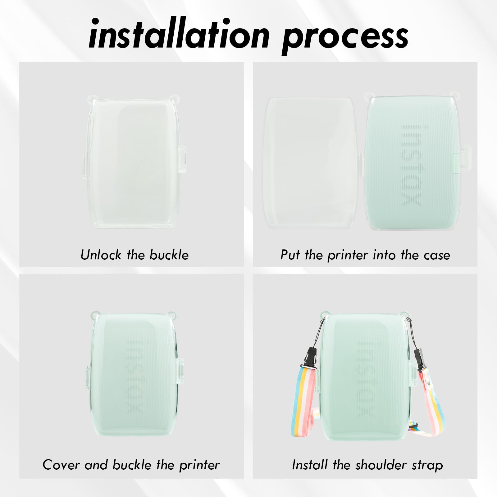 Amazon.com : Rieibi Mini Link 3 Protective Case for Fujifilm