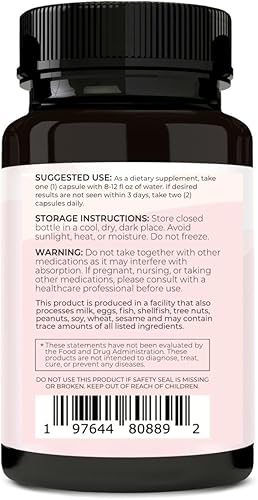 Miniatura 8 de V Bliss Slippery Babe  Maca orgánica  Olmo resbaladizo  Humedad vaginal, 60 cápsulas