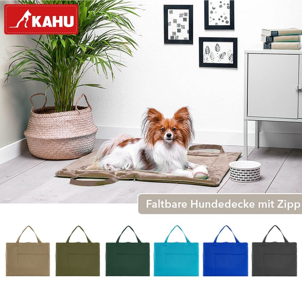 KAHU® Składana Mata dla Psa w Podróży Jako Torba (60 x 80 cm) • Przenośny Koc • Legowisko do Zabrania Ze Sobą • Nadaje Się Jako Torba do Noszenia