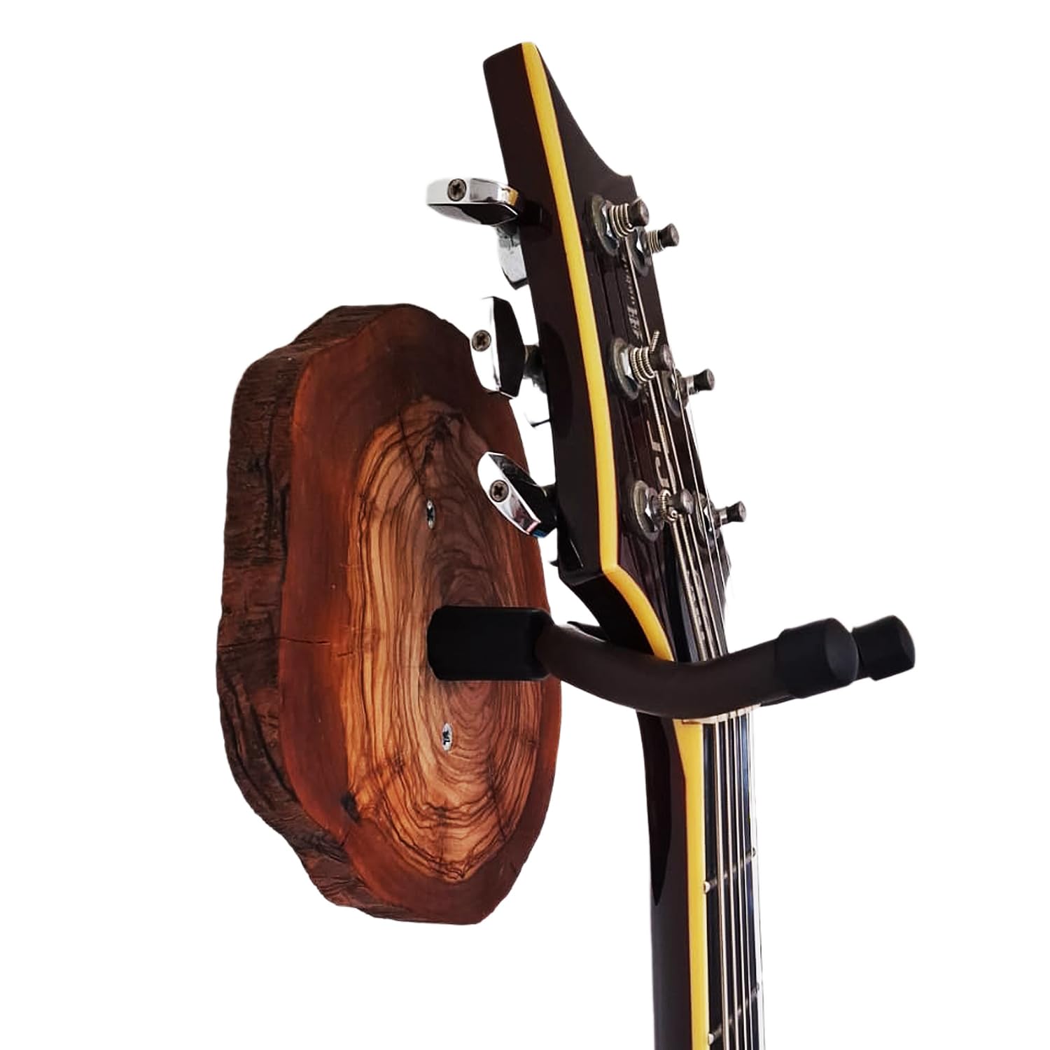 CAMPANULA Natural Olive Tree Guitar Wall Mount, Universal Guitar Hanger (X-Large)