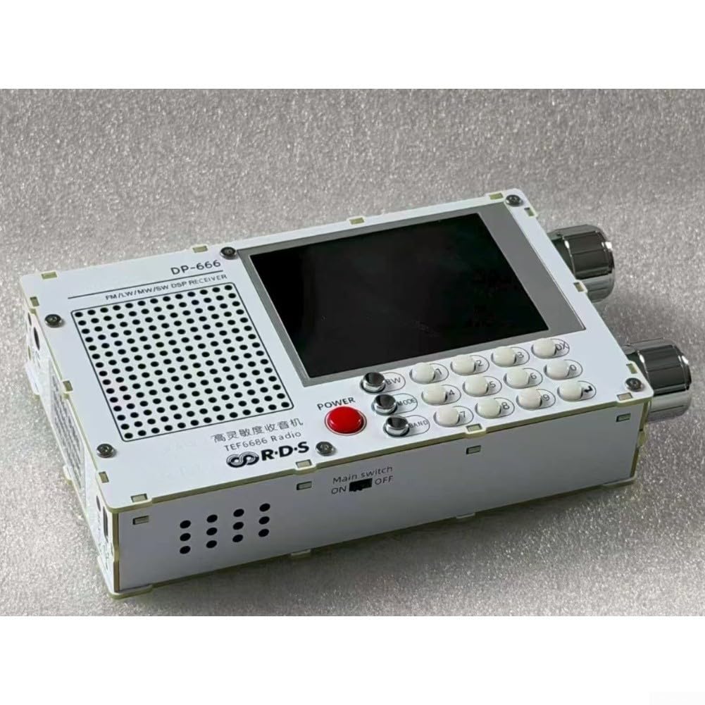 Kit de receptor de radio TEF6686 de alta sensibilidad DP-666 de banda completa para FM AM de onda corta de 2.8 pulgadas, pantalla IPS de circuitos DIY Kit de pasatiempos de ingeniería de circuitos