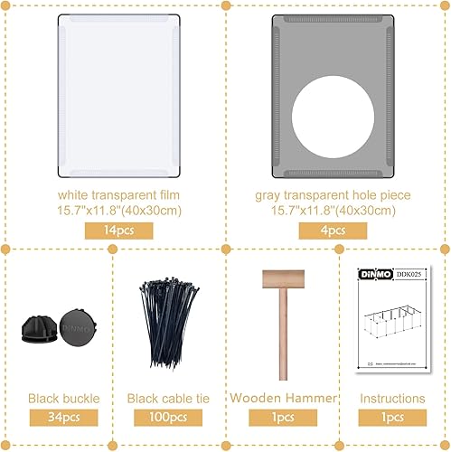 Miniatura 6 de DINMO Corralito para conejos, jaulas de conejillo de indias, jaulas para hámster, interesante diseño de agujeros de juego para animales pequeños,