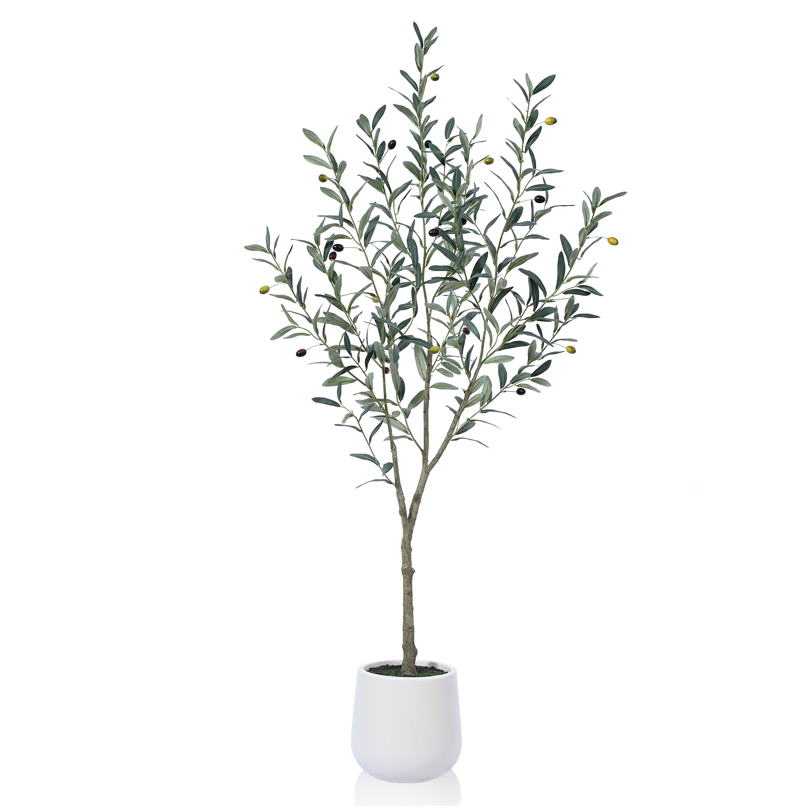 Kazeila Artificial Olive Tree150cm Artificial Plants Indoor,Faux Olive Tree for Home Office Balcony Bathroom Decor(1Pack)