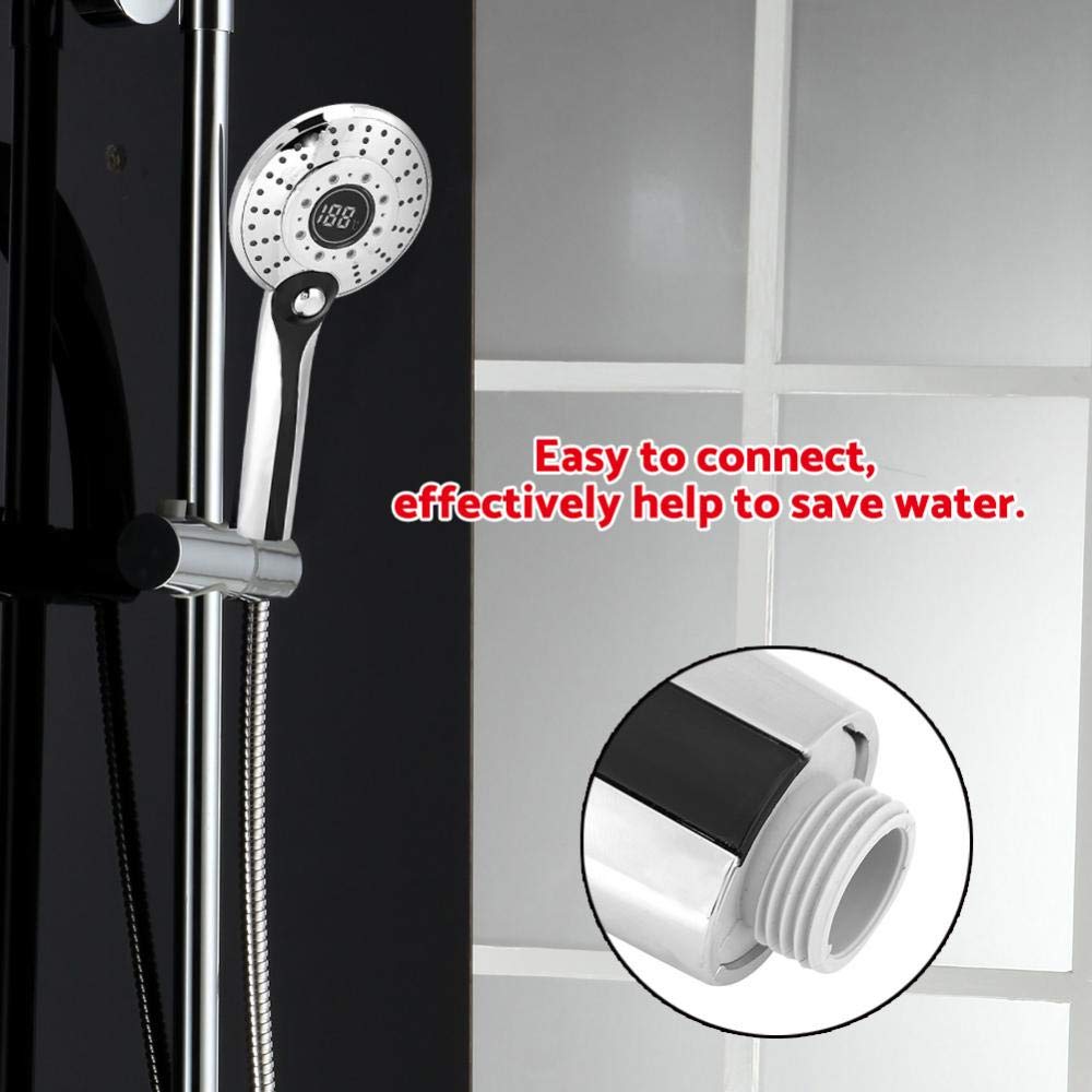 Soffione Doccia a LED, 3 Colori Display Digitale Bagno Doccia Palmare Bagno Soffione Doccia Filtro 3 modalità Funzione