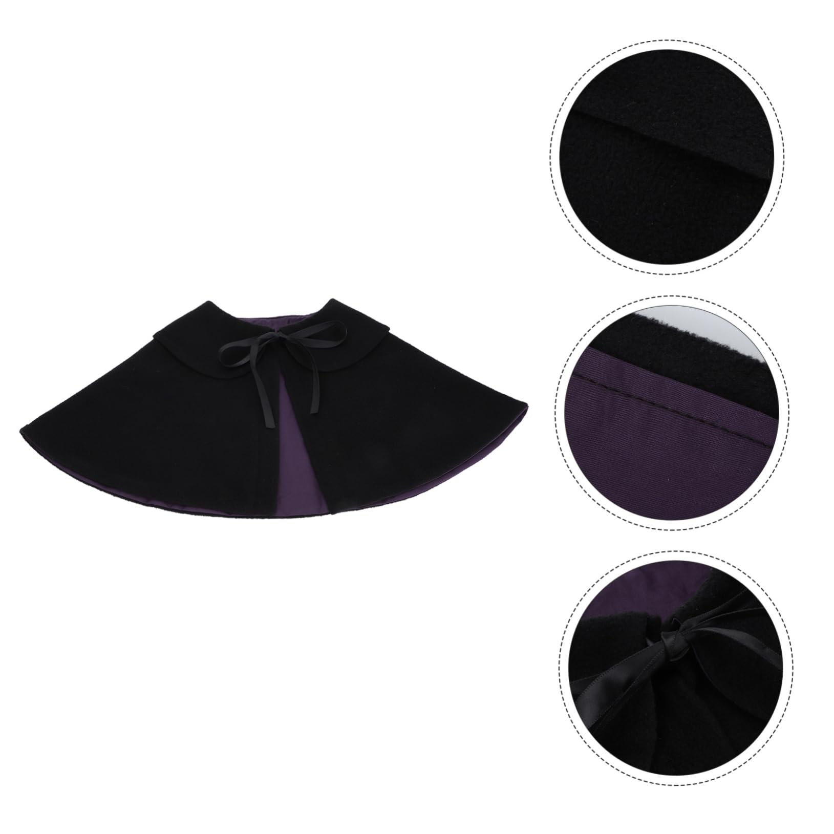INOOMP 3pezzi Cloak Per Cani e Gatti Neri Per Halloween Leggero e Facile Da Indossare Costume Festivo Per Animali Domestici Decorazione Per Feste e Eventi