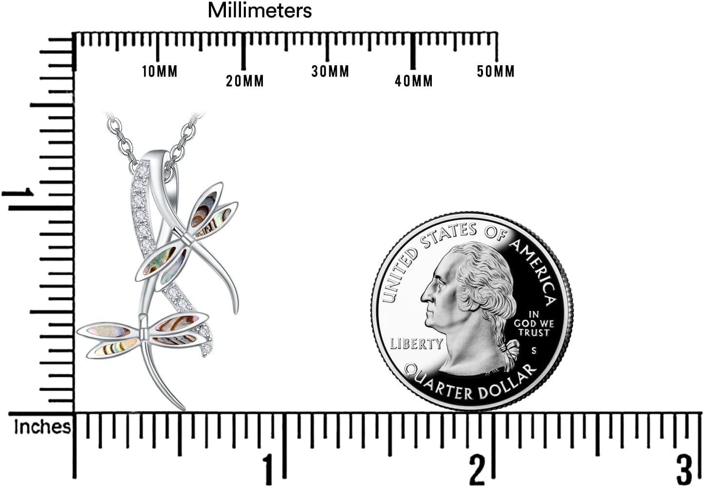 PRAYMOS Dragonfly Gifts 925 Sterling Silver Dragonfly Necklace for Women Dreamy Dragon fly Pendant Dragonflies Jewelry Birthday Gift 18+2" Adjustable Chain - Image 5