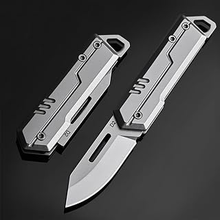 VIFUNCO Keychain Knife, D2 Folding Pocket Knife for Men, CNC Key Knife/Box Cutter Knife for Women, Small Pocket Knives for EDC, Gifts for Dad husband Him