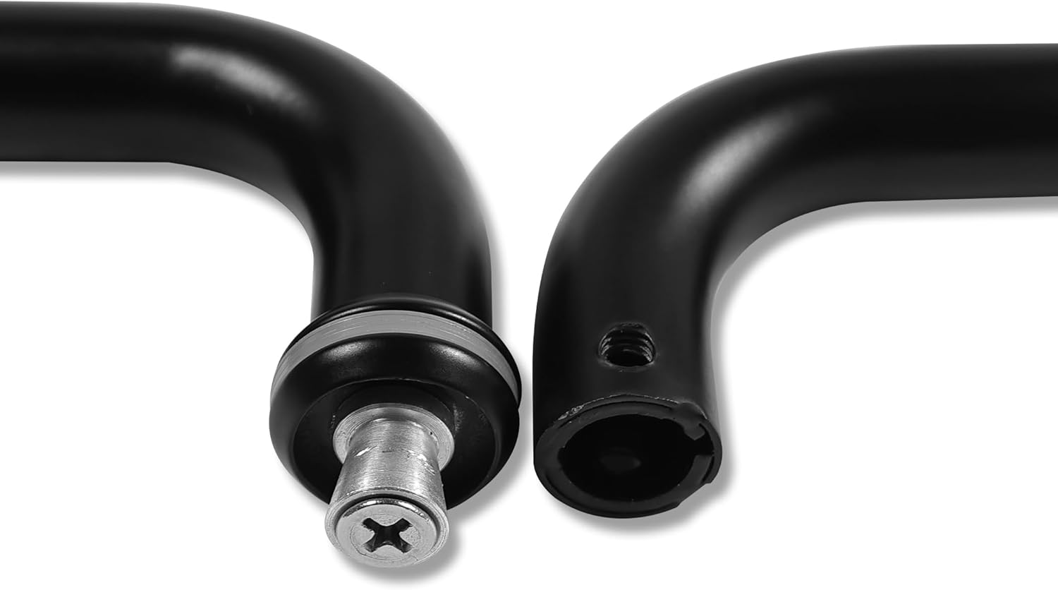 Back to Back Frameless Glass Shower Door Pulls, Fits 6-12mm(1/4"-1/2") Thickness Glass Doors, 8 Inch Mounting Hole Distance, Matte Black 304 Stainless Steel Door Handles for Bathroom