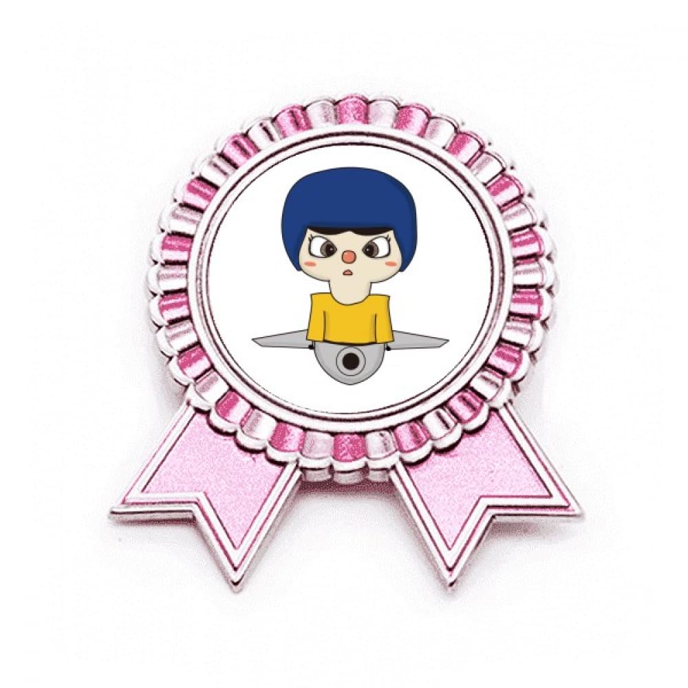 Broche en forme d'avion médaille de récompense Winner badge rose en métal