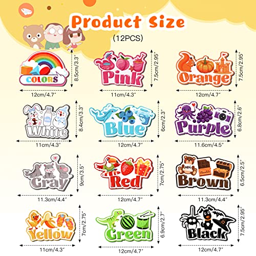 Ootsr 12Pcs Refrigerator Magnets For Children, Color Magnets For Mailbox Locker Fridge Whiteboard Decors, Cute Decorative Magnets For Preschool Education #TOP1