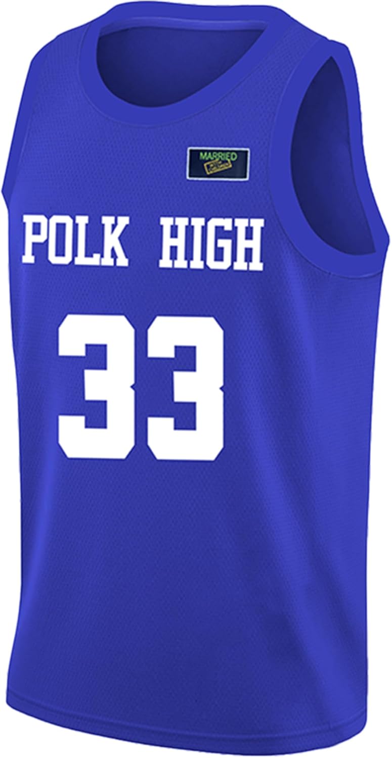 33 AL Bundy Jersey,Polk High Basketball Jerseys,Blue Sports Shirt Men's 90S Hip Hop Clothing Party S-XXXL - Image 2
