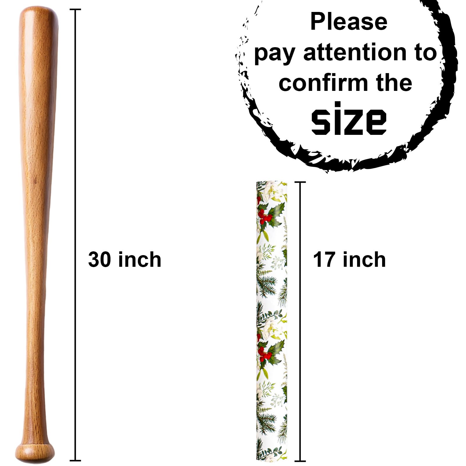Merture Rollo de papel de regalo de Navidad, 17 pulgadas x 32.8 pies (46.5 pies cuadrados) Elegante papel de regalo de Navidad con diseño de bayas de acuarela y flores para Navidad, cumpleaños, día de