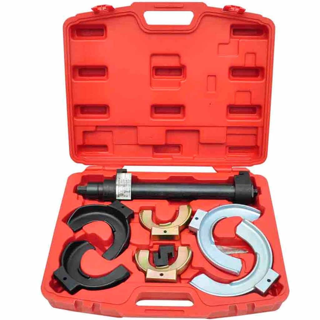 MacPherson zestaw napinaczy sprężyn ze stali węglowej z 3 parami uchwytów sprężyn 65-215 mm, wrzeciono M15 x 300 mm, kompatybilny z BMW, Toyota, Ford, Opel, VW, Audi, Saab, Nissan do