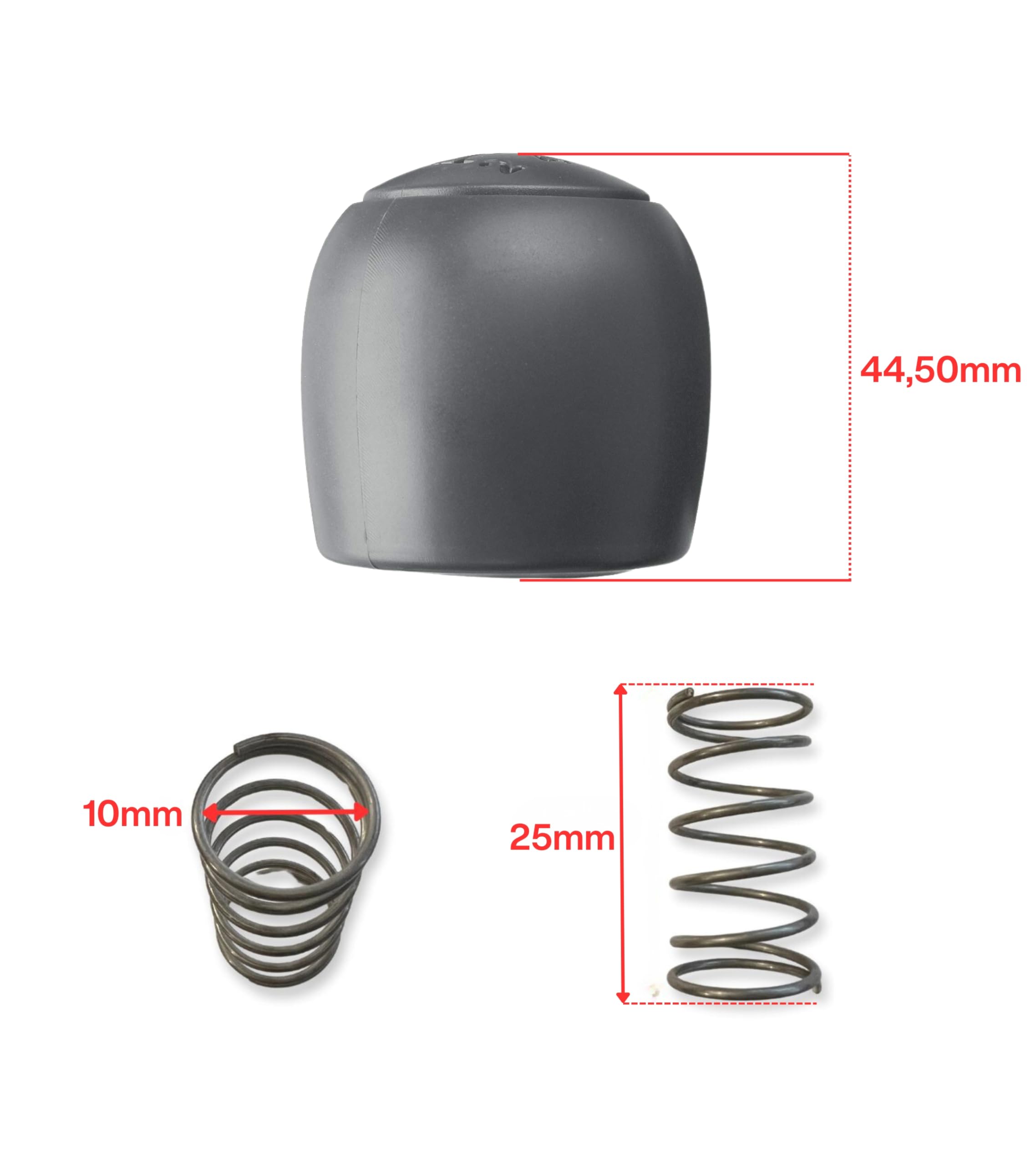 Pomello Cambio In Metallo Per Fiat 500 E 500C (2007-2018) - 5 Marce + Retromarcia - Argento Satinato - 3