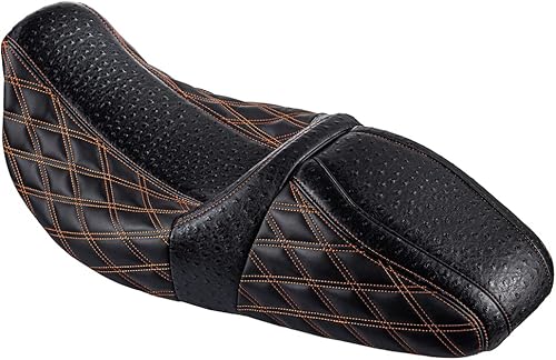 Miniatura 3 de Advanblack Asiento Raptor con costuras de diamante y cuero de avestruz para 08 Up Harley Touring