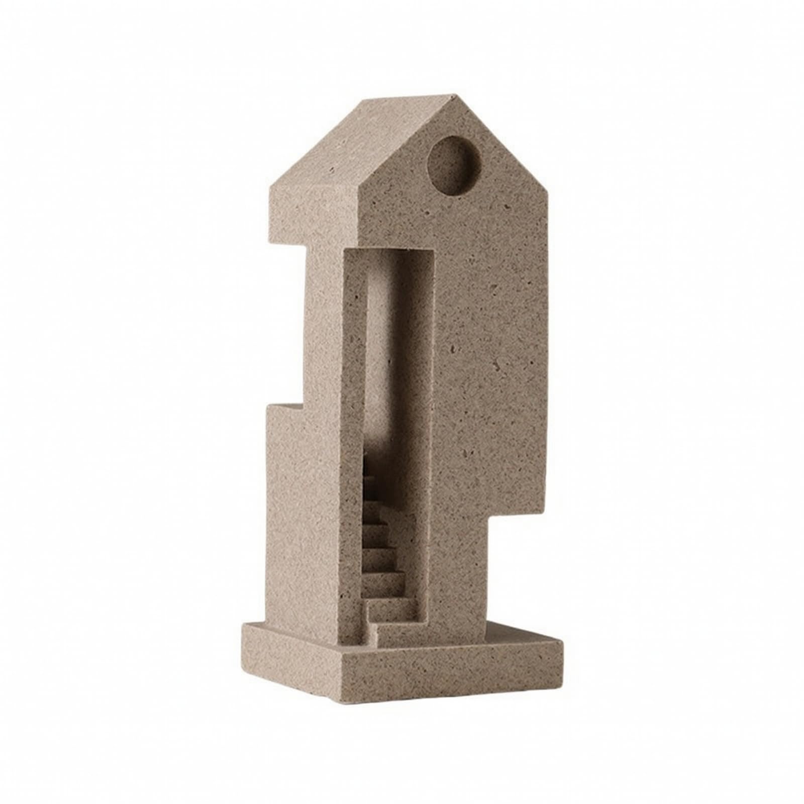 Escultura Geométrica Elegante coración | Acabado Mate, Figuras corativas, para Oficina, Estantería, Gris