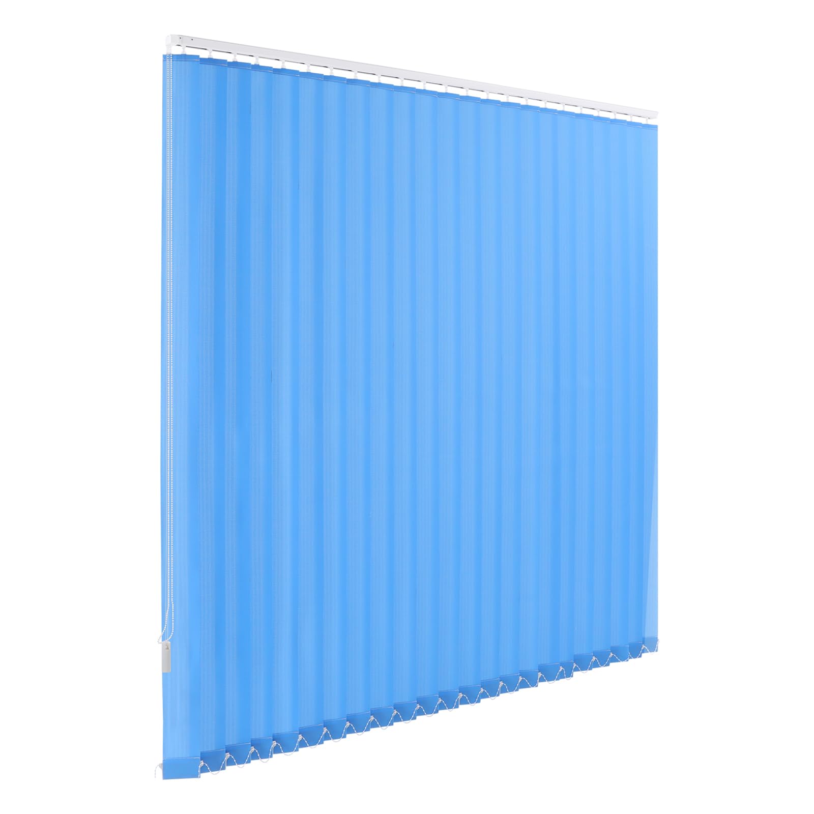 Lamellenvorhang Komplettset Vertikale Jalousien, 80 * 200cm Schiebegardinen mit Vorhangschiene, für Büroarbeitsplätze und Haus und Wohnung (Blau)