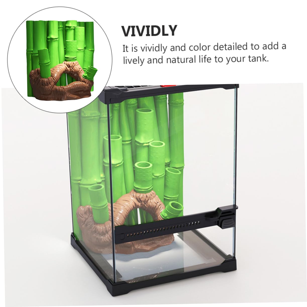 3D Bambus Rückwand für Aquarium aus Kunstharz mit Realistischer Harz Landschaftsgestaltung für Aquarien als Aquarium Ornament und Zubehör für Fischlandschaften Zufällige Farbe
