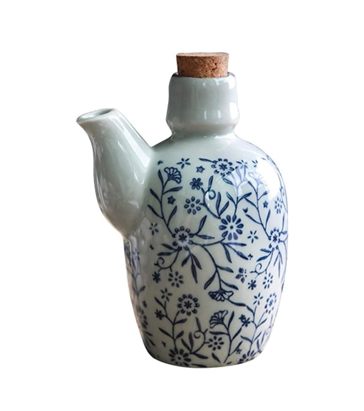 Gljtuo Oil And Vinegar Dispenser Olive Oil Dispenser Bottle,Oil And Vinegar Cruet,Japanese Style Earthenware Ceramic Oil Dispenser Vinegar Dispenser Cooking,