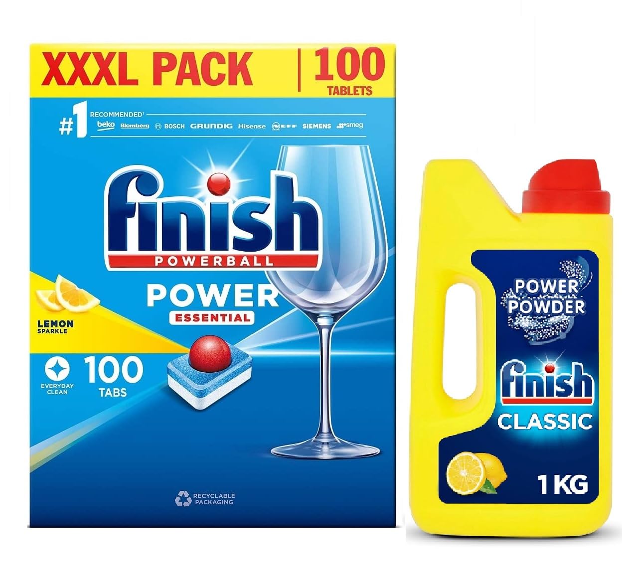 Finish XXXl Dishwasher Tablets 100s Lemon & 1kg Detergent Lemon (B0C81QNBGW) Amazon Price History, Amazon Price Tracker
