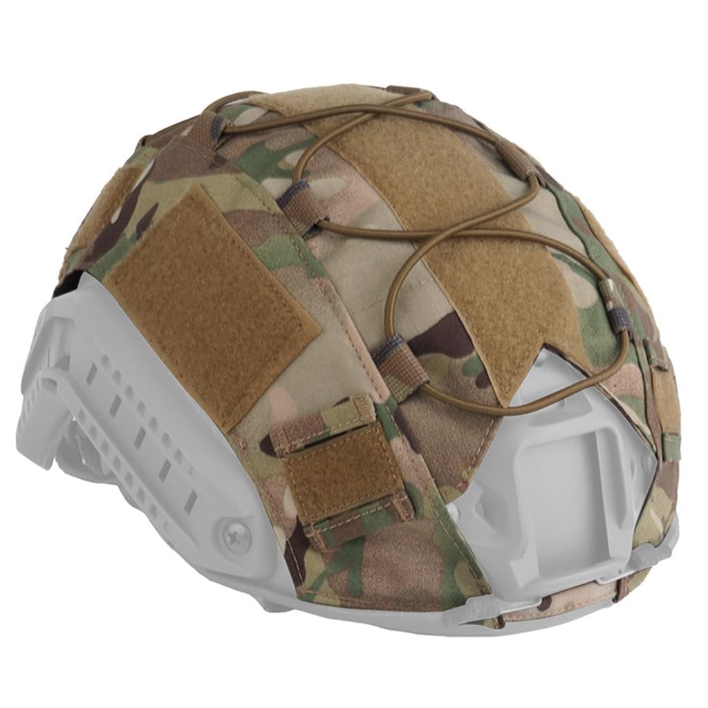 Set Casco Tattico PJ Fast Airsoft - Modello GPNVG-18 Per Visione Notturna Con Supporto NVG L4G24, Cuffia, Luce Di Segnalazione E Tasca Per Contrappeso