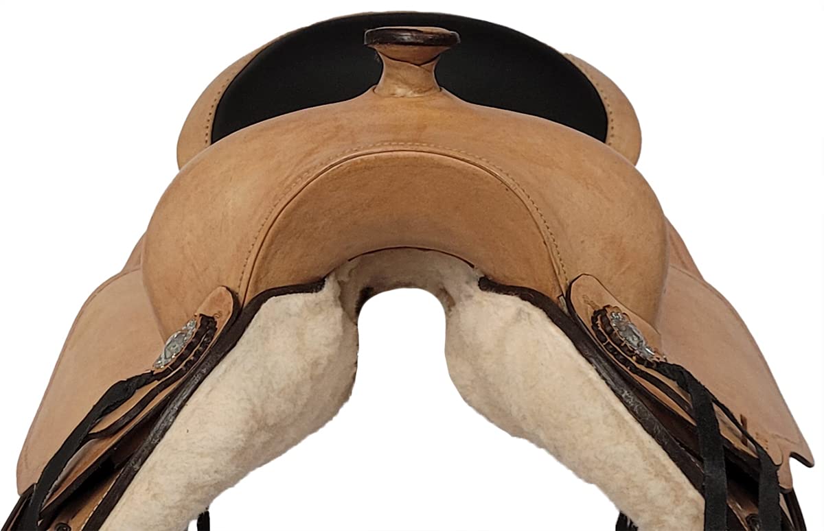 A&M Reitsport Austin ECO Selle western en cuir de buffle de haute qualité Taille : 17"