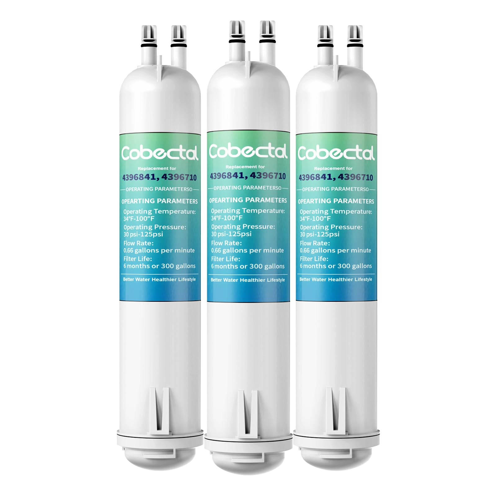 4396841 edr3rxd1 Water Filter Replacement for whirlpool water filter, Compatible with Everydrop Filter 3,kenmore 9030, 460-9083, 9083, 4396841, 4396710,3pack, Cobectal