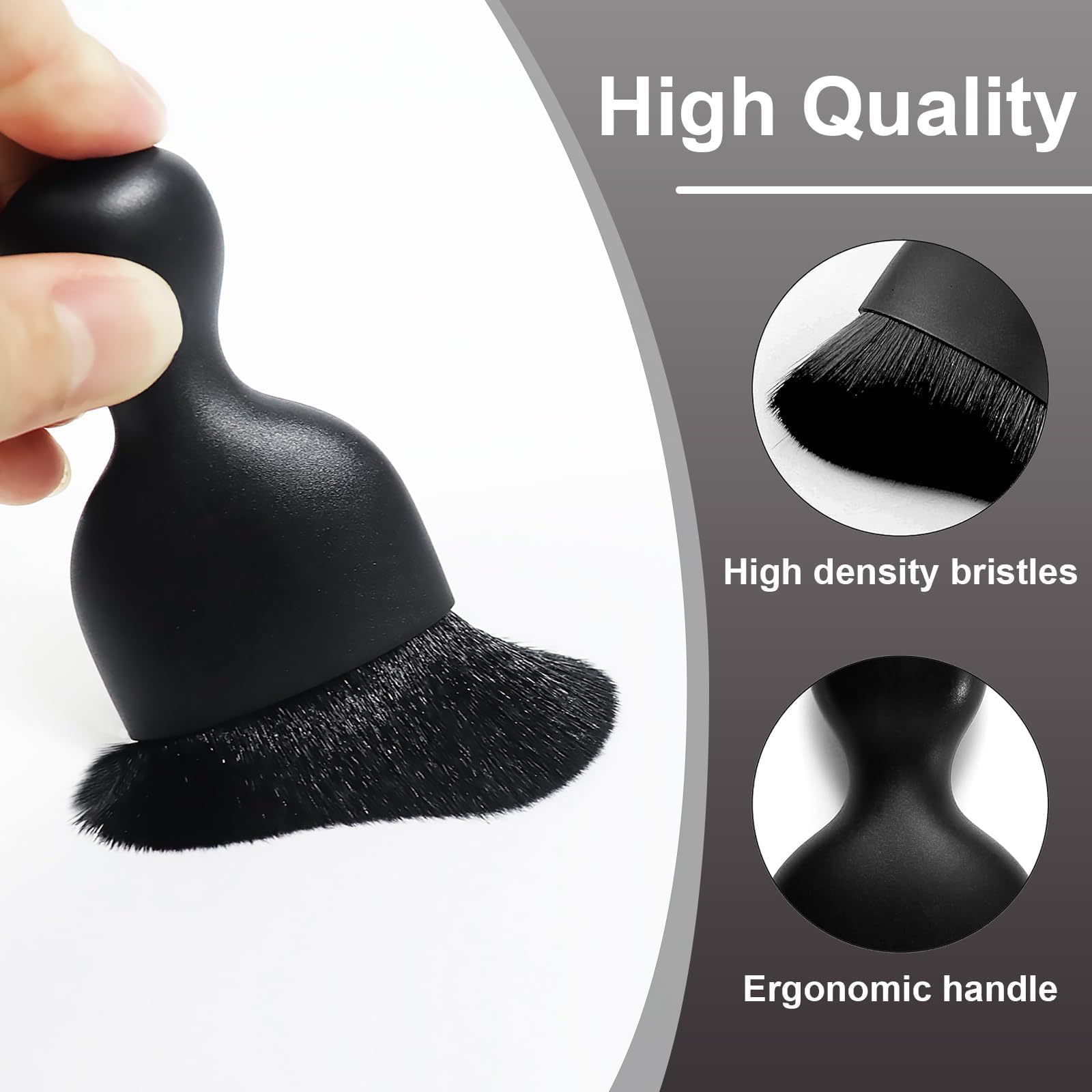 2 Spazzole Per Pulizia Interni Auto – Setole Morbide Antigraffio – Per Cruscotto E Fessure - 5