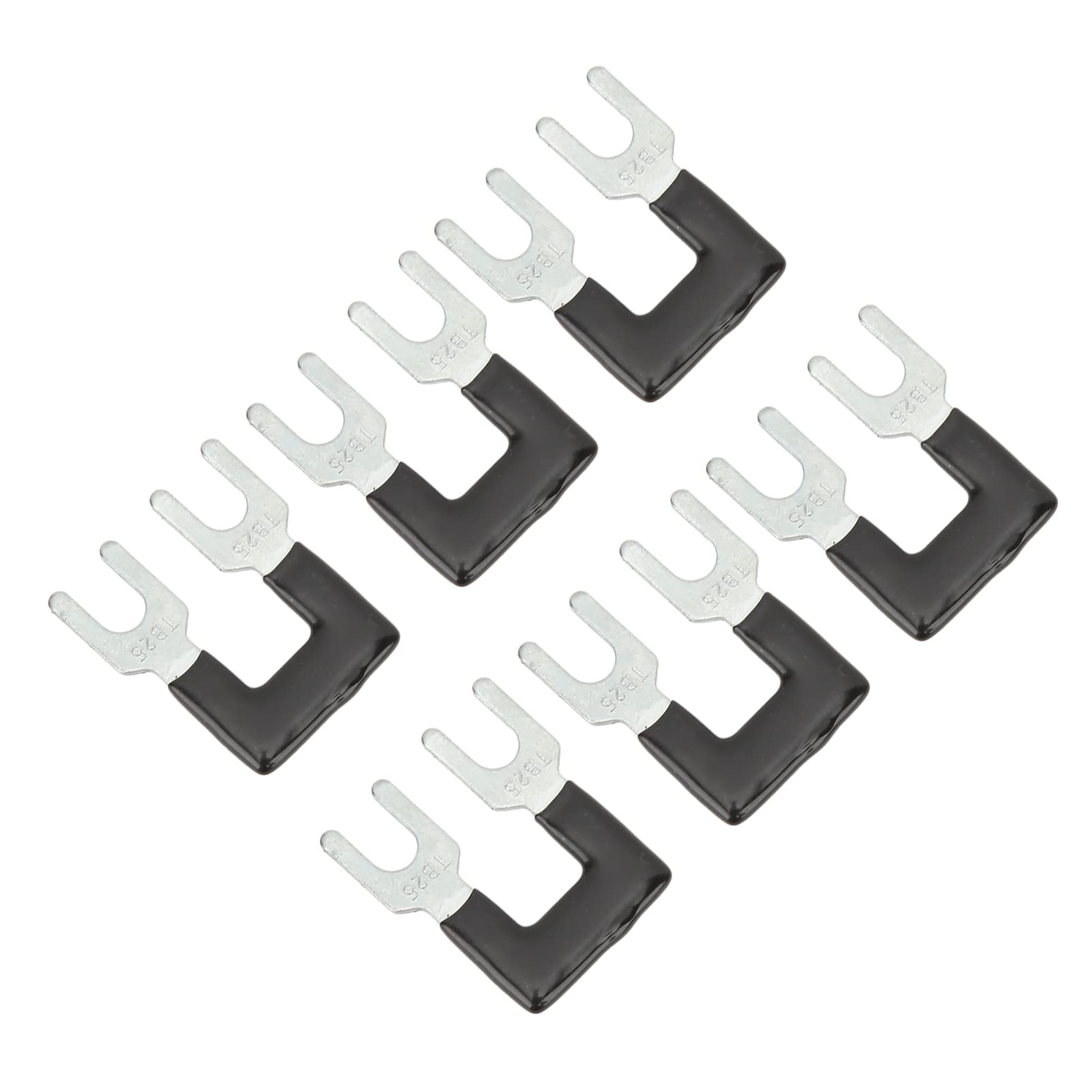 Terminal Strip, Good Conductivity Terminal Strip Blocks Black Red Copper 10Pcs 25A Withstand Voltage for Distribution (TB-2502)-image-6