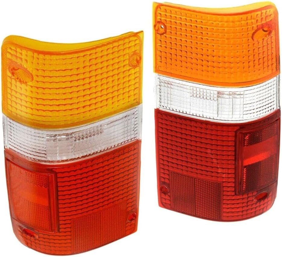 Tail Light Lenses Set for Toyota for Pickup 1989-1995 Plastic Driver and Passenger Side Amber,Clear,Red