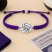 Vista 34 de Sportybella Volleyball Charm Bracelet- Adjustable Bracelets with Volleyball Charm. Ideal Volleyball Gifts & Souvenir for Volleyball Players. Unisex