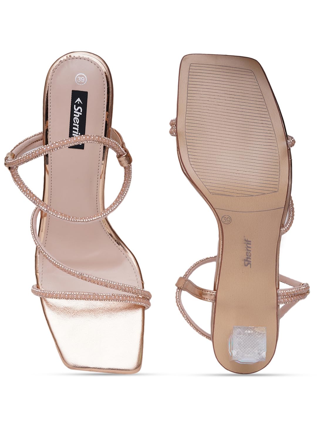 SHERRIF Womens Champagne Color Heels(SF-4498-CHAMPAGNE -41) (B0CVDMB7F6) Amazon Price History, Amazon Price Tracker