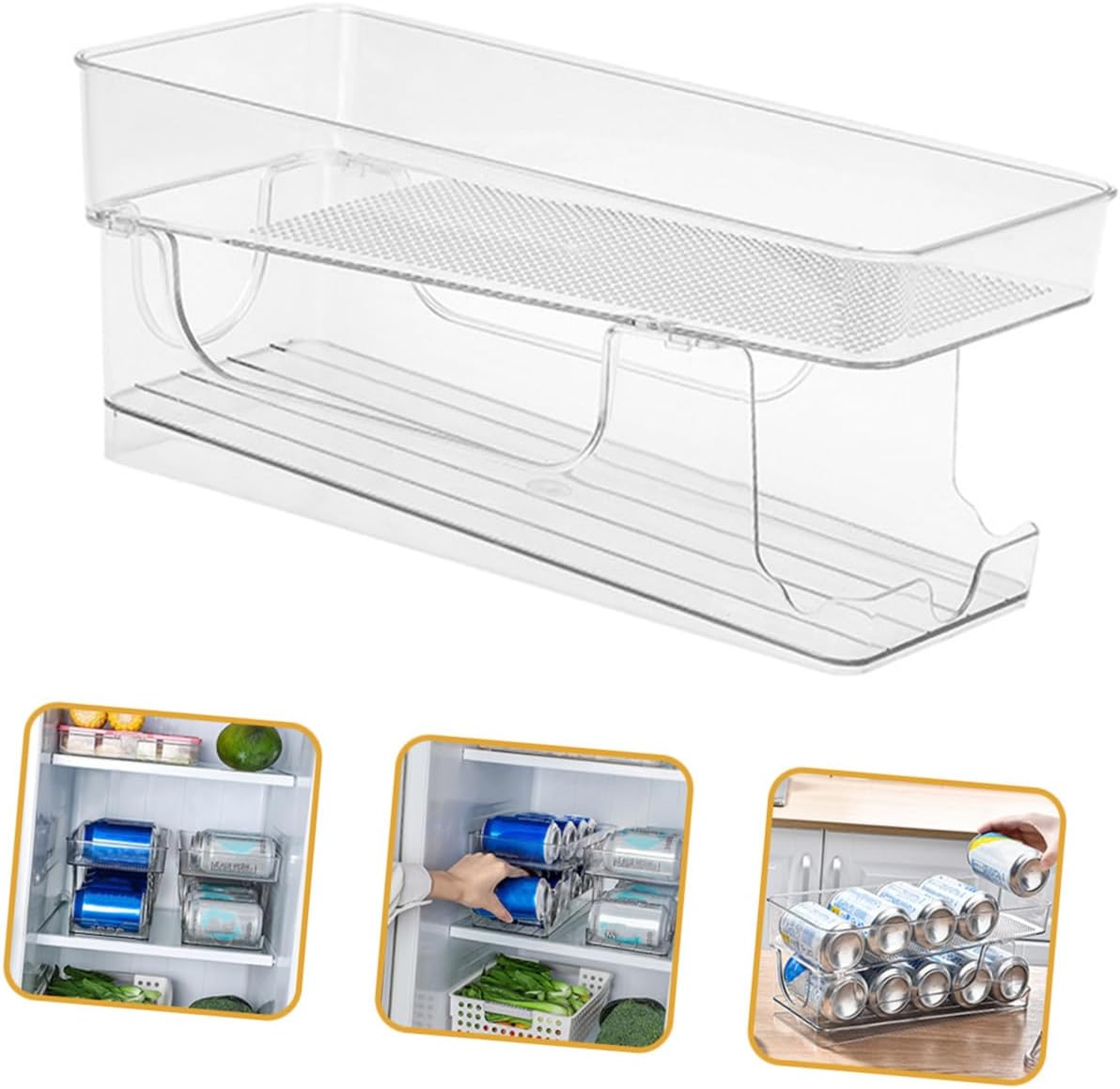 Multi Function Soda Holder Double Layer PET Can Organizer
