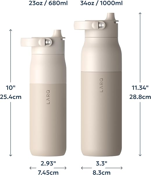 LARQ PureVis 2 Botella de Agua Inteligente con Filtro - Autolimpiable UV, Seguimiento de Hidratación vía App, Acero Inoxidable Aislado – Garantía 2 Años – 680ml - 5