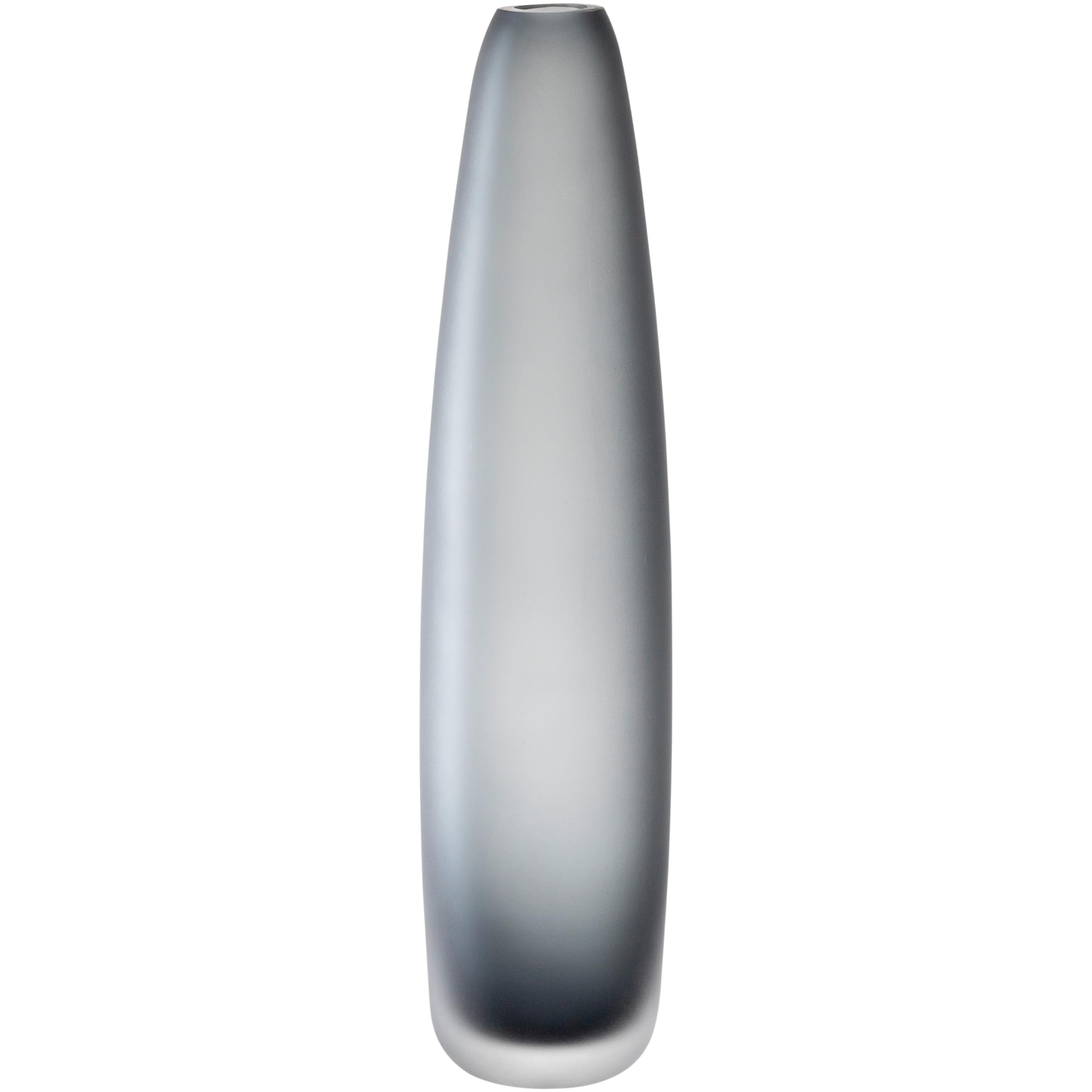Leonardo Bellagio Bodenvase - Hohe und schlanke Vase aus hochwertigem Glas - Handarbeit - Höhe 46 cm, Durchmesser 10 cm - Anthrazit, 036453