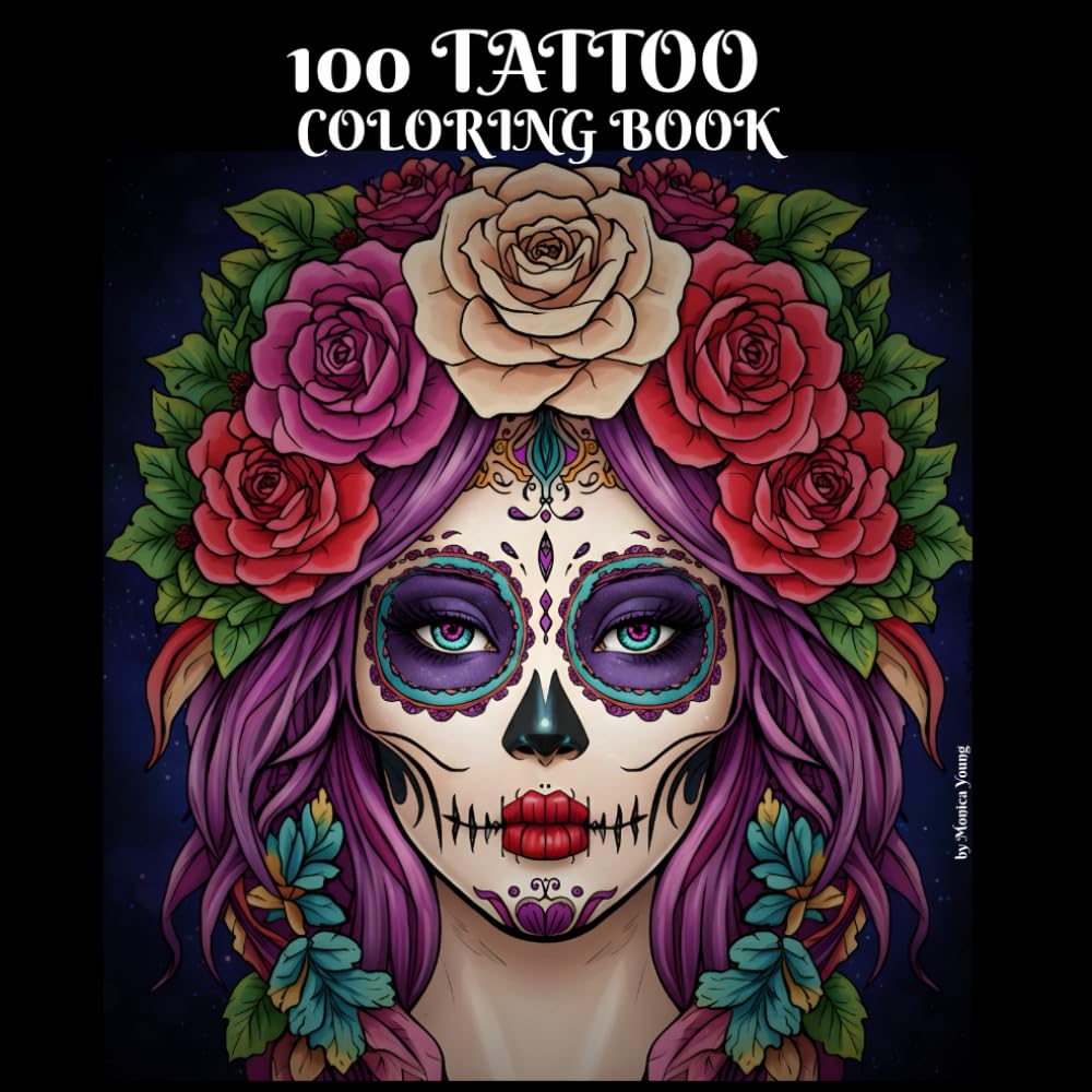 100 Badass Tattoos: Tattoo Artist Coloring Book for Adults
