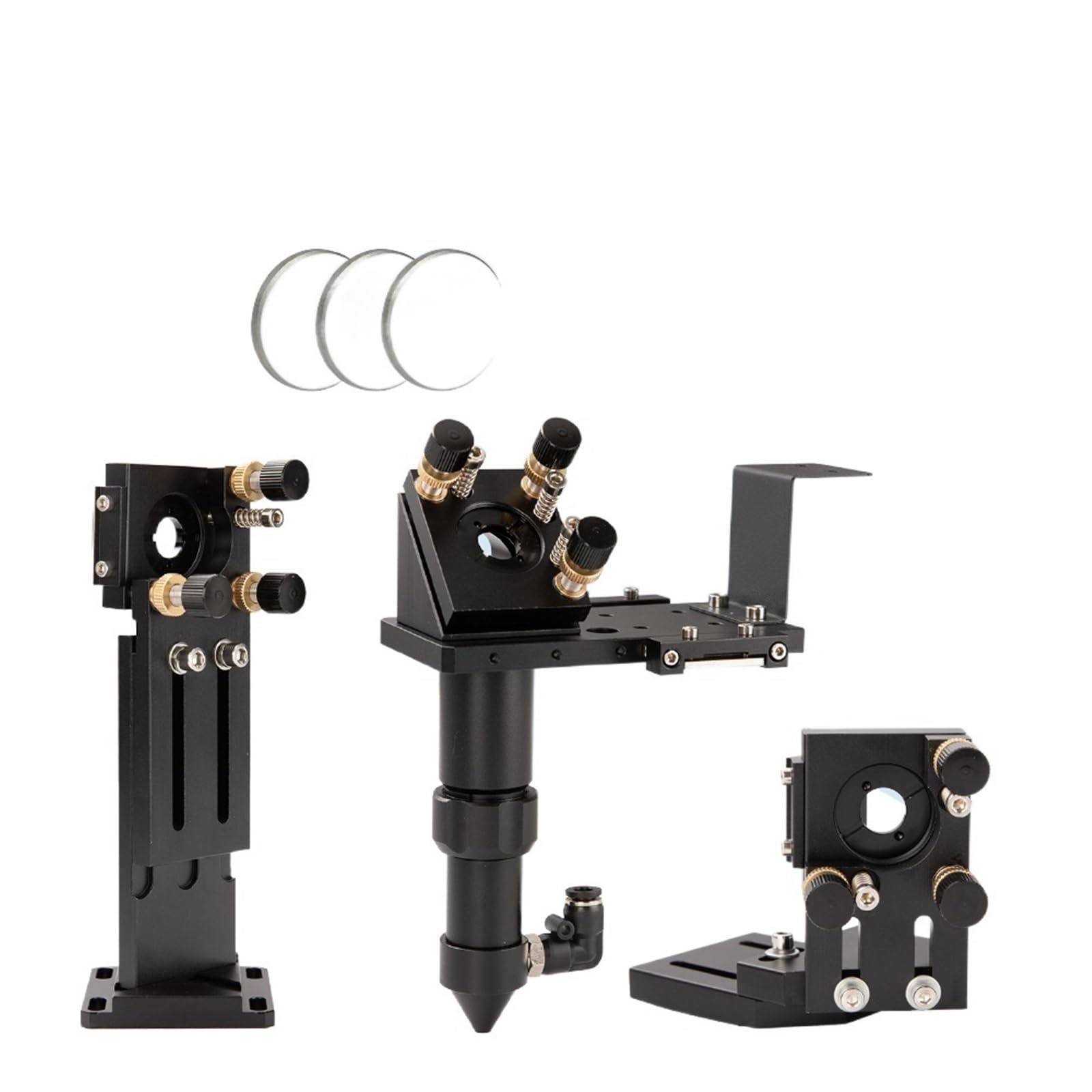 CO2 Laser Head GaAs Lens Set D18 FL38.1 D20FL50.8/63.5/101.6mm Integrative Mount Dia.25 Mo Mirror for Laser Cutter(D20F63 Set)