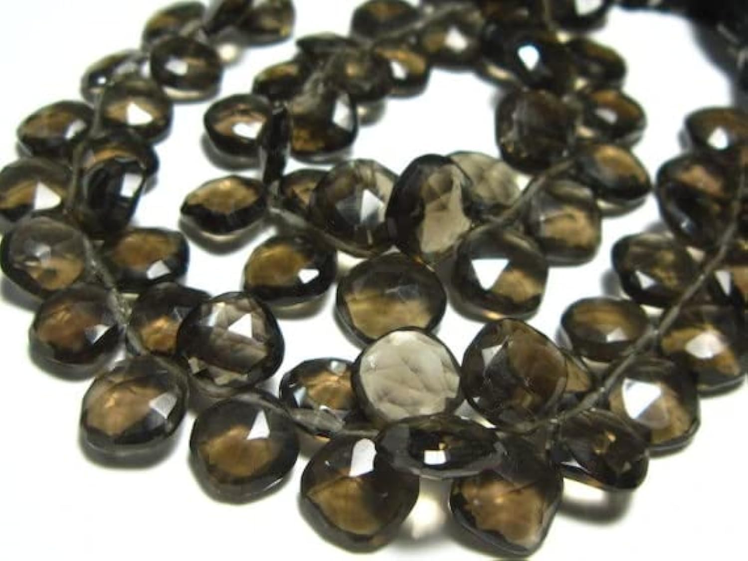 Quartz fumé véritable pour créer vos colliers d'automne et bijoux en pierres naturelles de 9mm