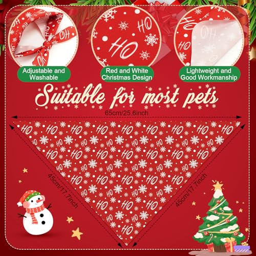 Image of Abbylike 50 Pcs White and Red Dog Bandanas Bulk Polka Dots Stripes Snowflake Bandanas for Dog Triangle Kerchief Bibs Scarf for Pet Party Costume Photo Props Accessories, 25 Styles (25.6 x 17.7 x 17.7)