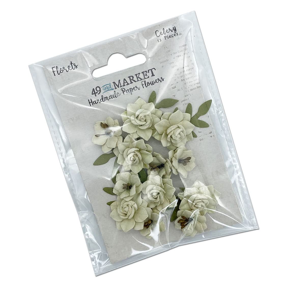 49 and Market Florets Paper Flowers-Celery