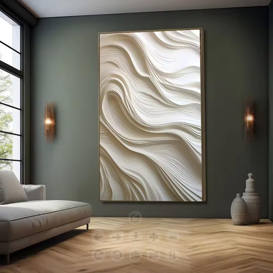 Tableau abstrait texturé de haute qualité sur toile tendue