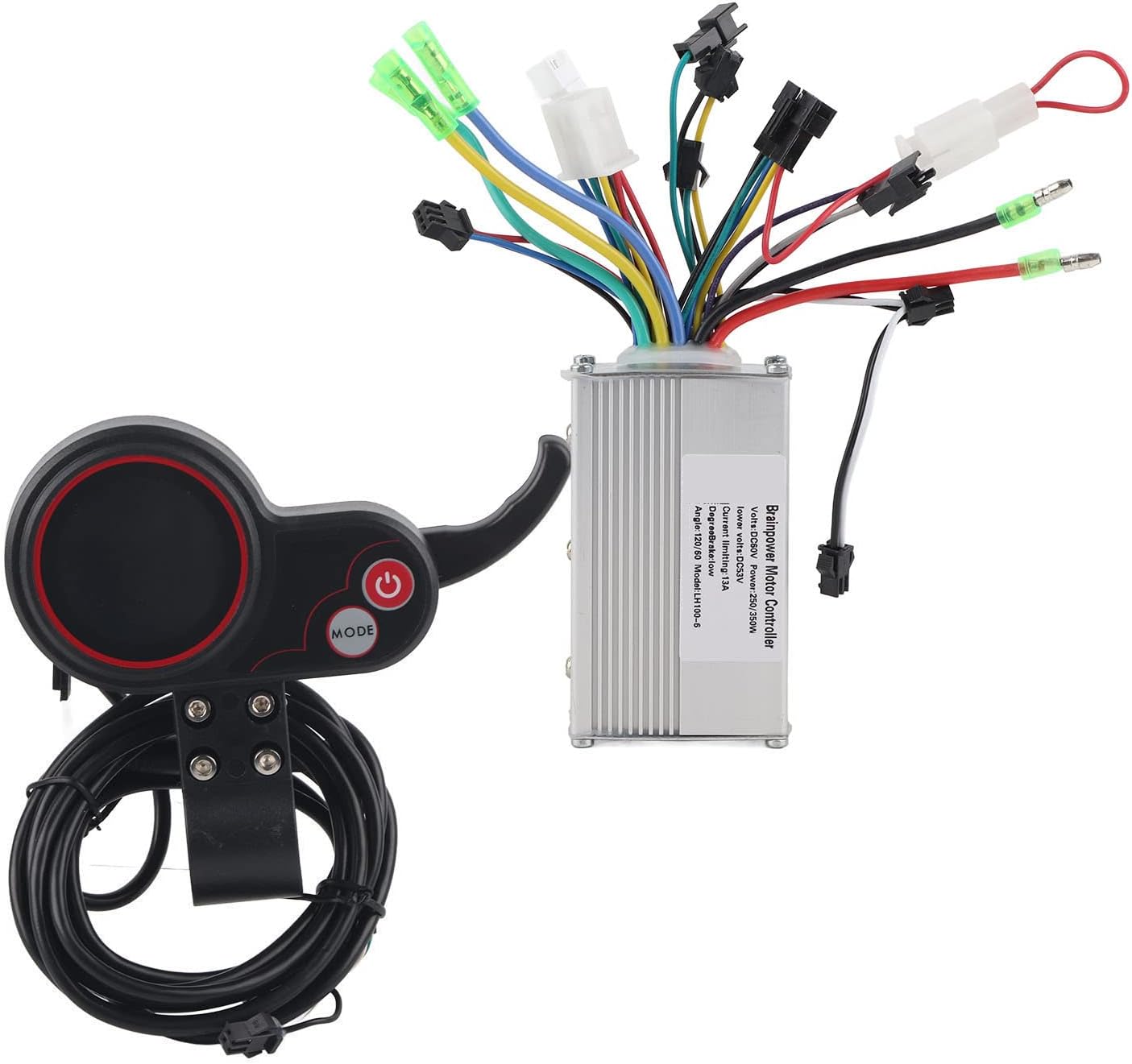 Eletric Controller Kit,Electric Scooter Controller LCD Display Control Panel with Shift Switch Accessory (60V 250/350W Color Screen Dual Mode)