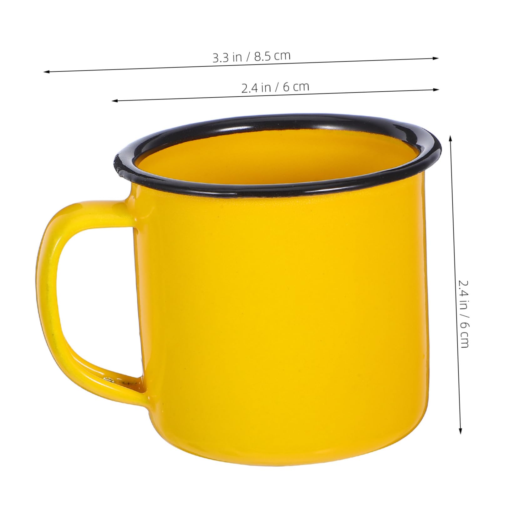 Happyyami Set de 4 Tazas de Esmalte Vintage para Camping y Cafés, Material de Esmalte Fácil de Limpiar y Diseño Cómodo para Bebida Tradicional