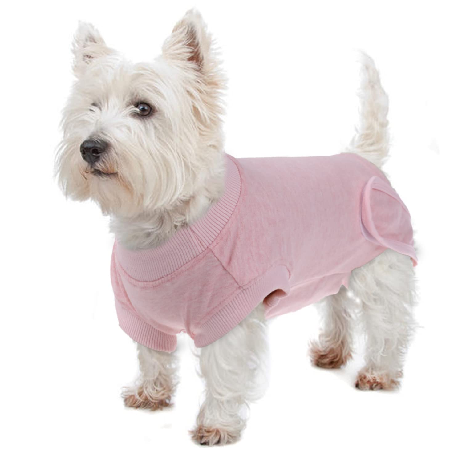 Photo 1 of *PRODUCT IS LIGHT BLUE* Recovery Suit for Dogs Cats after Surgery, Pet Recovery Shirt Surgical Snugly Onesie Dog Bodysuit for Male Female Abdominal Wound Skin Disease, Prevent Licking, Wounds Protection, E-Collar Alternative XS